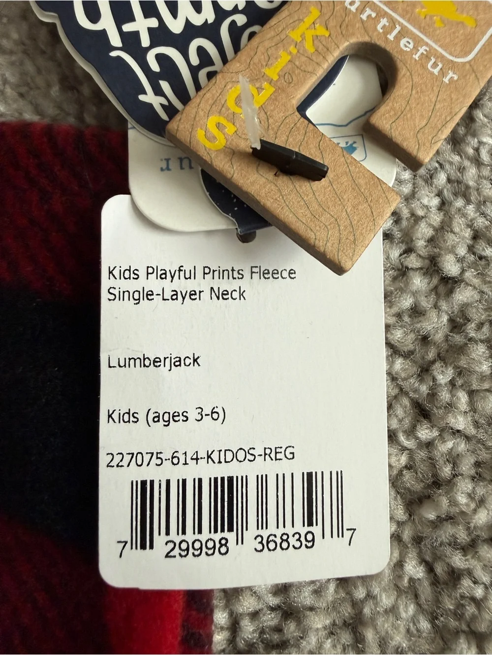 Unknown Brand Kids Red & Black Buffalo Plaid Face Mask